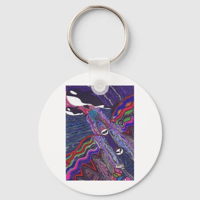 Orca Whales Keychain (Front)