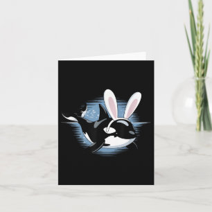Orca With Ears Funny Easter Kids Boys Girls Card