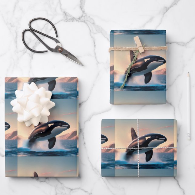 Orca Wrapping Paper Sheet (Front)