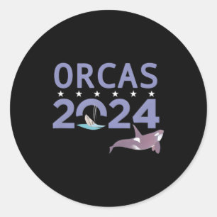 Orcas 2024 classic round sticker