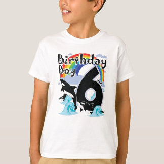 Orcas 6 Birthday Boy & Orca Killer Whale as Party T-Shirt