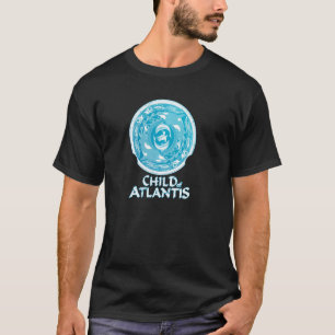 Orcas dolphins sea turtle Atlantis Symbol Pul Hood T-Shirt