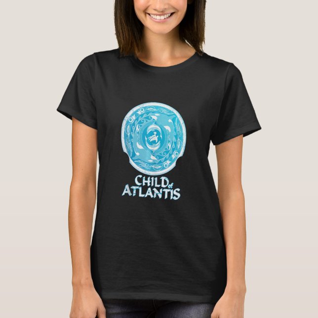 Orcas dolphins sea turtle Atlantis Symbol Tank Top (Front)