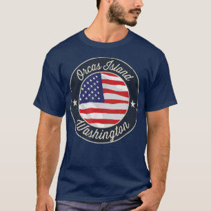 Orcas Island - Patriotic Washington Souvenir T-Shi T-Shirt