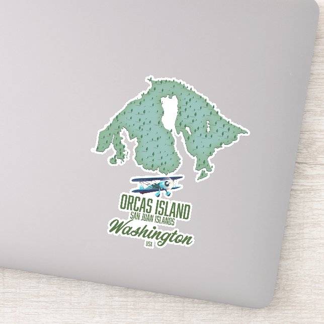Orcas Island, Washington, USA map (Detail)