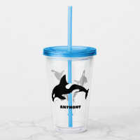 Orcas Killer Whales Personalized Travel Cup