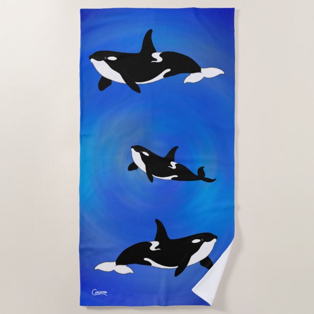 Orcas - Serviette de plage (Devant)