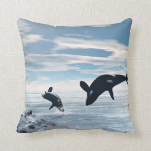 Orcas Throw Pillow