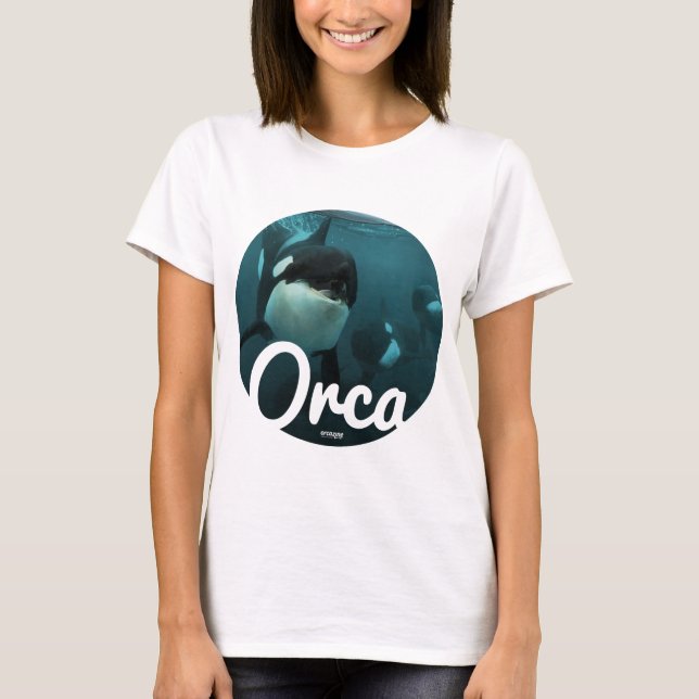 Orcas underwater circle T-Shirt (Front)
