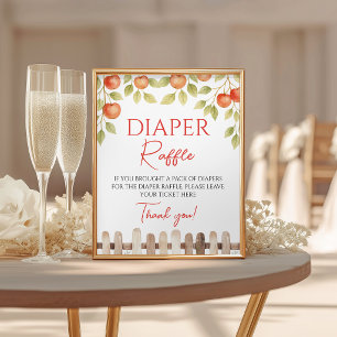 Orchard Apple Diaper Raffle Table Sign 8x10