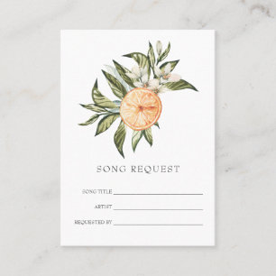 Orchard de Citrus Carte Boho Song Request Envelop