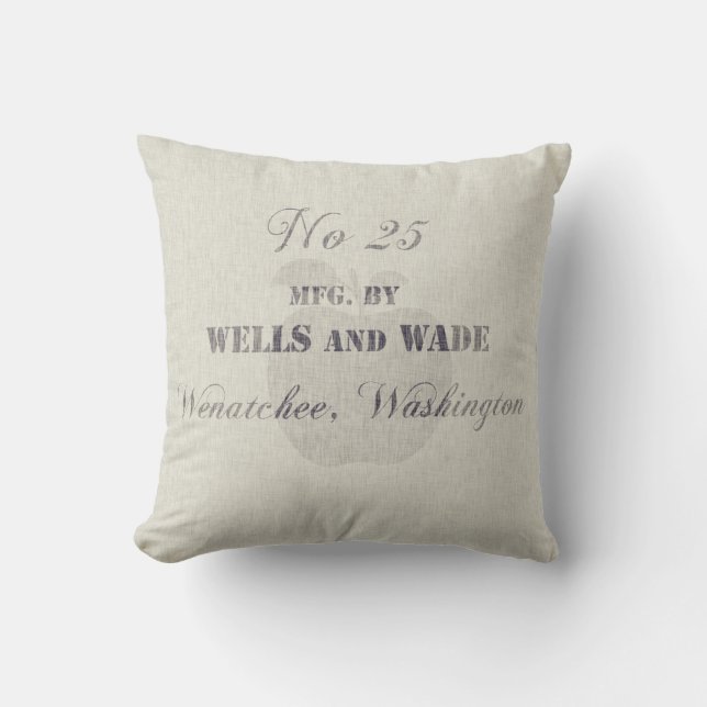 Orchard Fruit Picking Back Replica Throw Pillow (Front)