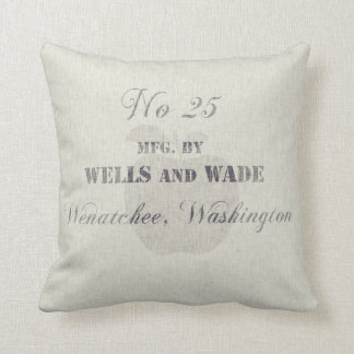 Orchard Fruit Picking Back Replica Throw Pillow