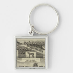 Orchard Hill and Cedar Grove, Kansas Keychain