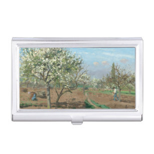 Orchard in Bloom, Louveciennes  Camille Pissarro   Business Card Holder