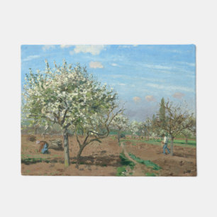 Orchard in Bloom, Louveciennes  Camille Pissarro   Doormat