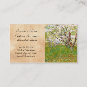 Orchard in Bloom Vincent van Gogh  fine art Business Card
