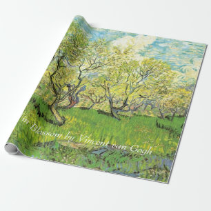 Orchard in Blossom by Van Gogh. Vintage floral oil Wrapping Paper