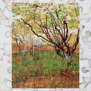 Orchard in Blossom by Vincent van Gogh Jigsaw Puzzle