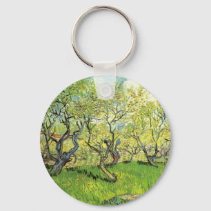 Orchard in Blossom by Vincent van Gogh Keychain