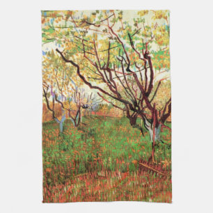 Orchard in Blossom by Vincent van Gogh Kitchen Towel