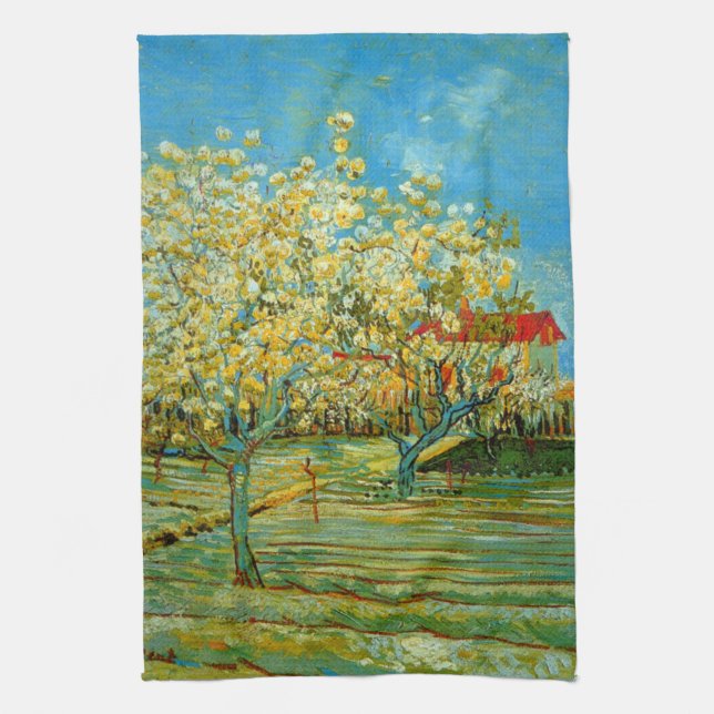 Orchard in Blossom by Vincent van Gogh Kitchen Towel (Vertical)