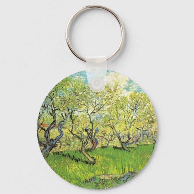 Orchard in Blossom Vincent van Gogh Keychain (Front)