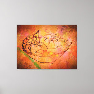 Orchard Mélange: Fruitful Harmony on Canvas Print
