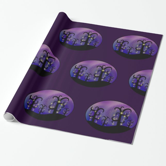 Orchard of Stars Wrapping Paper (Unrolled)