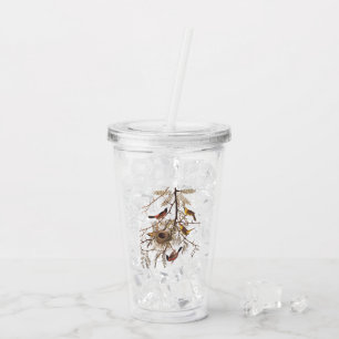 Orchard Oriole Bird Family and Nest Acrylic Tumbler