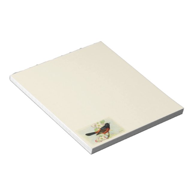 Orchard Oriole Bird Notepad (Angled)