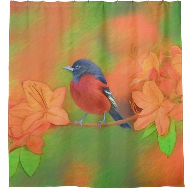 Orchard Oriole Songbird Painting Original Bird Art (Front)