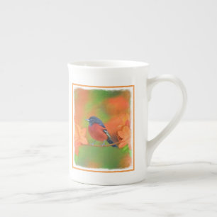 Orchard Oriole Songbird Painting Original Bird Art Bone China Mug