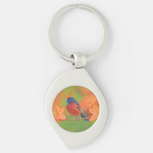 Orchard Oriole Songbird Painting Original Bird Art Keychain