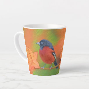 Orchard Oriole Songbird Painting Original Bird Art Latte Mug