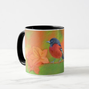 Orchard Oriole Songbird Painting Original Bird Art Mug