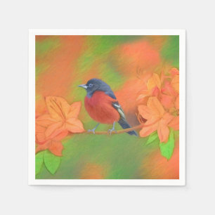Orchard Oriole Songbird Painting Original Bird Art Napkin