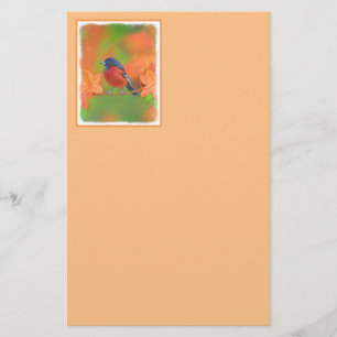 Orchard Oriole Songbird Painting Original Bird Art Stationery