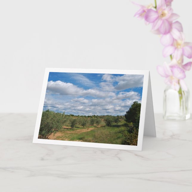 Orchard Path Sky Landscape Card (Orchid)