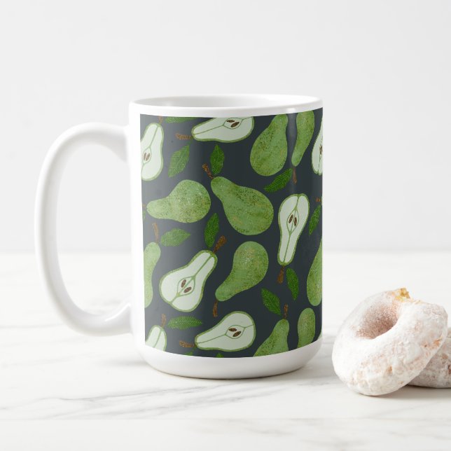 Orchard Pear pattern fruit Coffee Mug (With Donut)