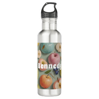 Orchard Whimsy: Pastel Fruit 710 Ml Water Bottle