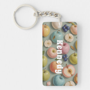 Orchard Whimsy: Pastel Fruit Keychain