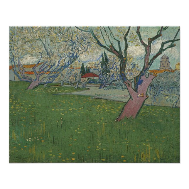 Orchards in Blossom View of Arles by Van Gogh Poster (Front)