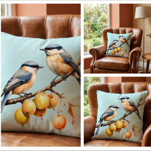 OrchardSong Haven Bird Throw Pillow for Airbnb