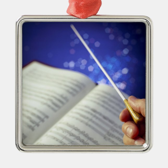 Orchestra Conductor Elements 1 Metal Ornament (Front)