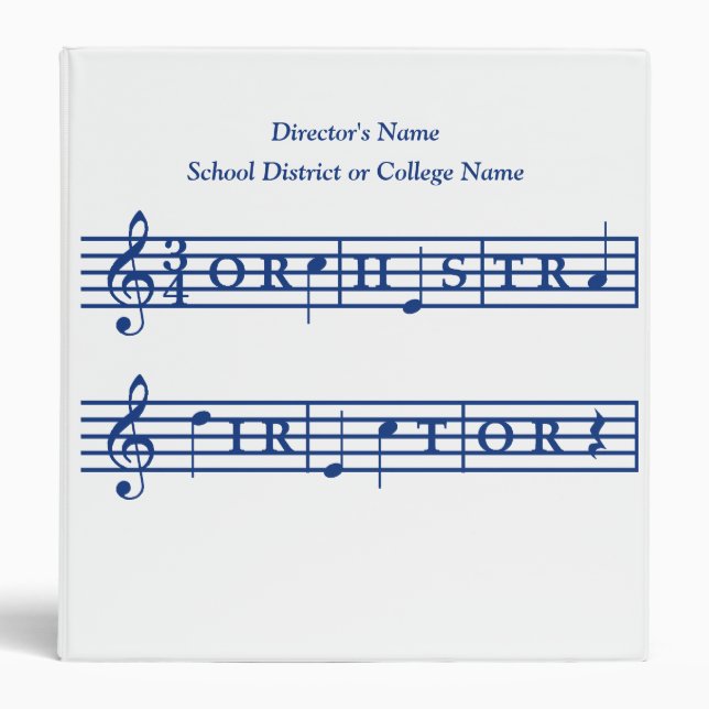 Orchestra Director Personalized Gift Binder (Front)