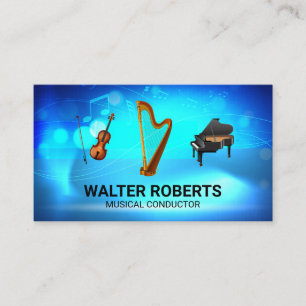 Orchestra   Harp Violin Piano Business Card