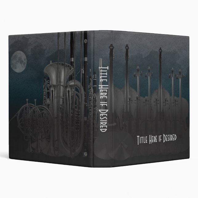 Orchestra Instrument Nighttime Skyline Binder (Background)