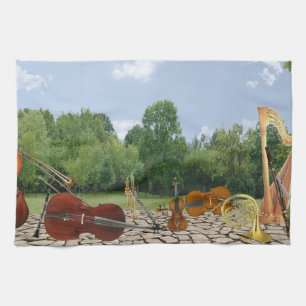 Orchestra Instruments in the Park Kitchen Towel