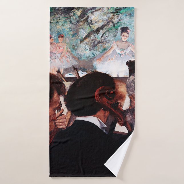 Orchestra Musicians, Edgar Degas Bath Towel (Bath Towel)